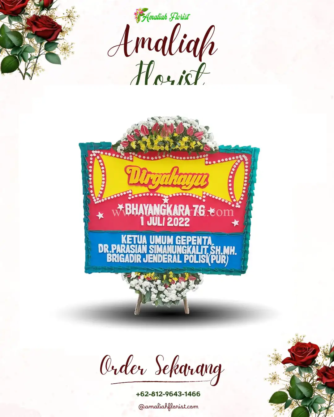 Papan Bunga HUT Ulang Tahun Bungur